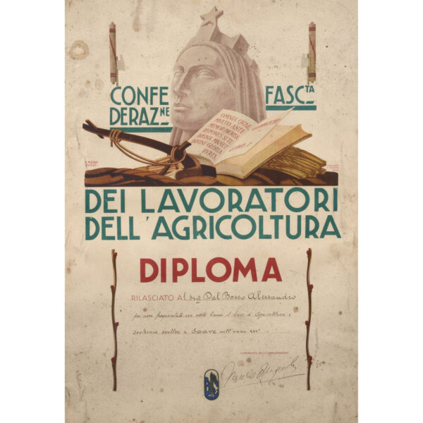 Diploma Confederazione Fascista dei Lavoratori